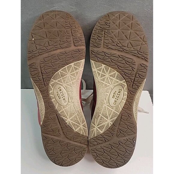 Earth Origins Etta Womens Red Leather Comfort Shoes Sneakers Sz 9.5 Zipper EUC! - Picture 12 of 16